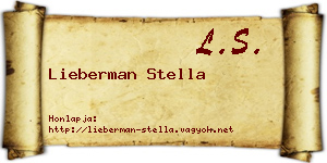 Lieberman Stella névjegykártya