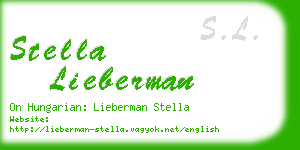 stella lieberman business card